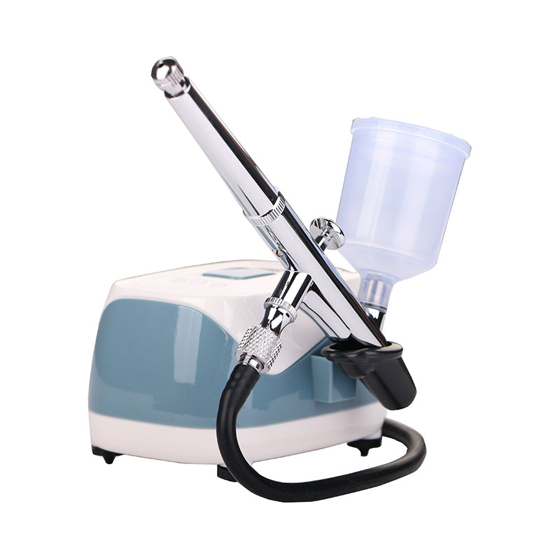 Mini Air Compressor Air Brush Skin Care Spray Set Pistol